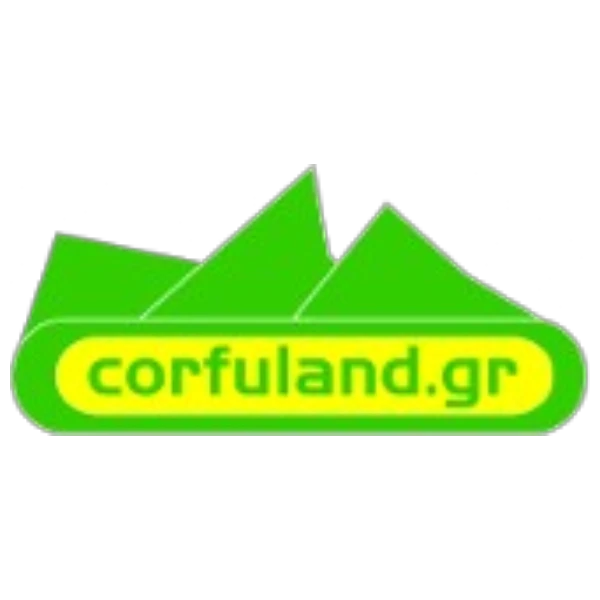 Logo Corfuland.gr, partenaire immobilier/tourisme de DINO International Group à Corfou
